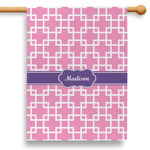 Linked Squares 28" House Flag (Personalized)
