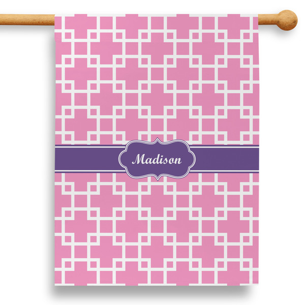 Custom Linked Squares 28" House Flag - Double Sided (Personalized)
