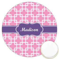 Linked Squares Printed Cookie Topper - 3.25" (Personalized)