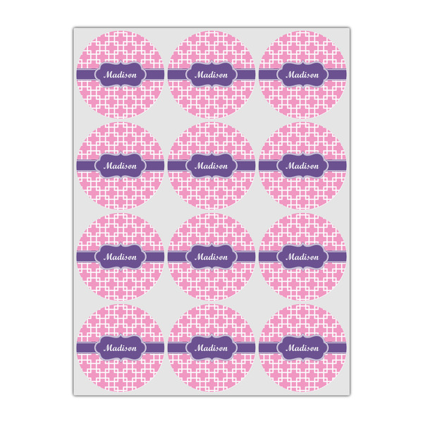 Linked Squares Icing Circle - Small - Set of 12