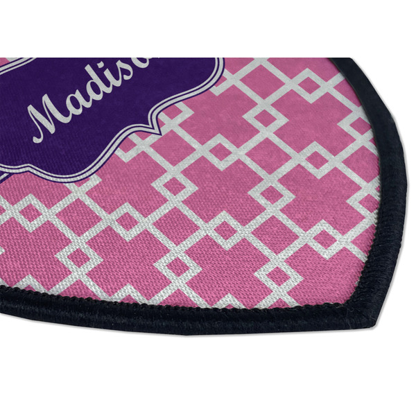 Linked Squares Iron on Shield 3 Detail