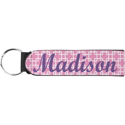 Linked Squares Neoprene Keychain Fob (Personalized)