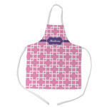Linked Squares Kid's Apron w/ Name or Text