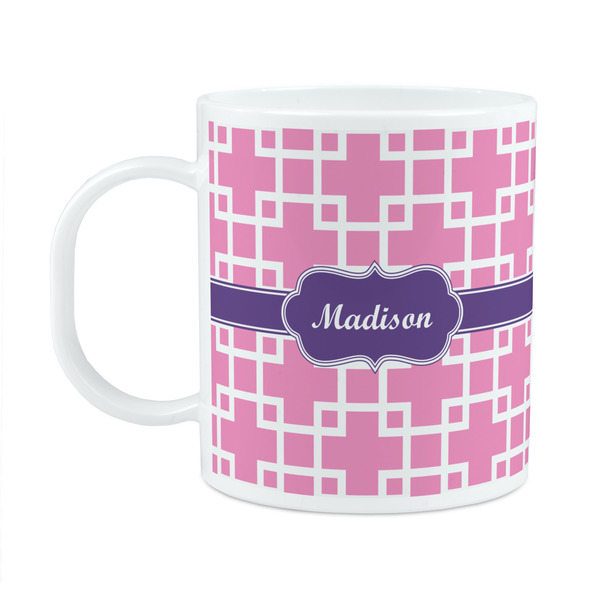 Custom Linked Squares Plastic Kids Mug (Personalized)