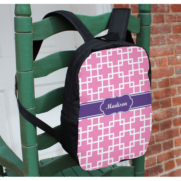 Linked Squares Kids Backpack - In Context