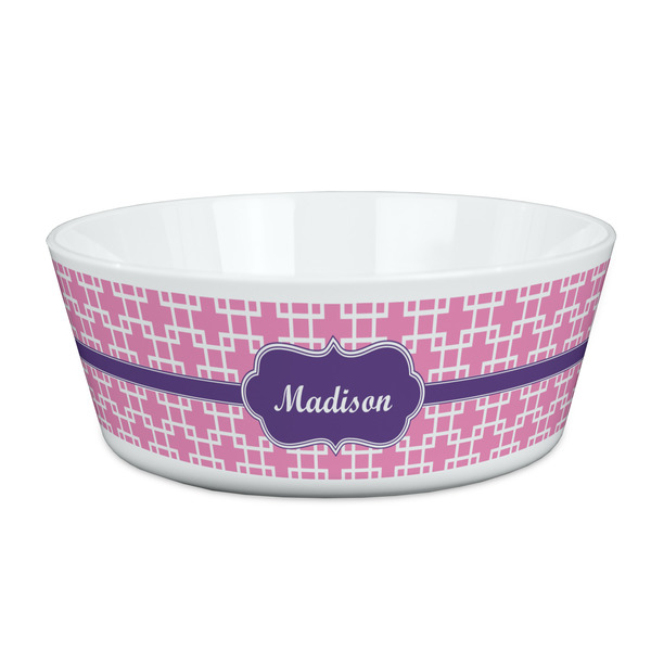 Custom Linked Squares Kid's Bowl (Personalized)
