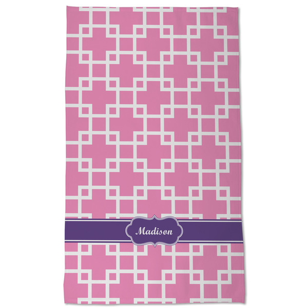 Linked Squares Kitchen Towel - Poly Cotton - Full Front