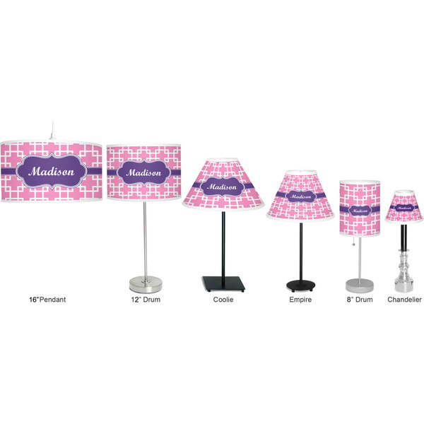 Linked Squares Lamp Full View Size Comparison