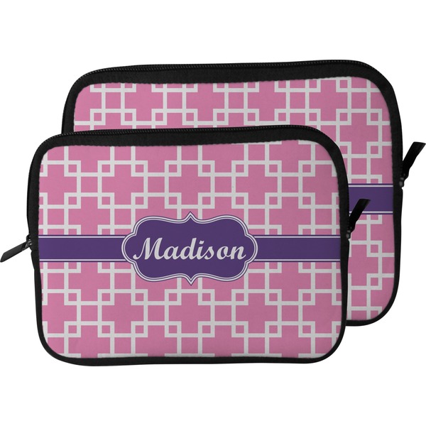 Linked Squares Laptop Sleeve (Size Comparison)
