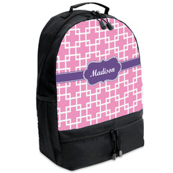 Linked Squares Backpacks - Black (Personalized)