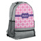 Linked Squares Large Backpack - Gray - Angled View