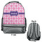 Linked Squares Large Backpack - Gray - Front & Back View