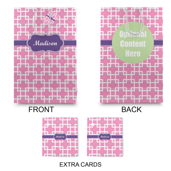 Linked Squares Large Gift Bag - Approval