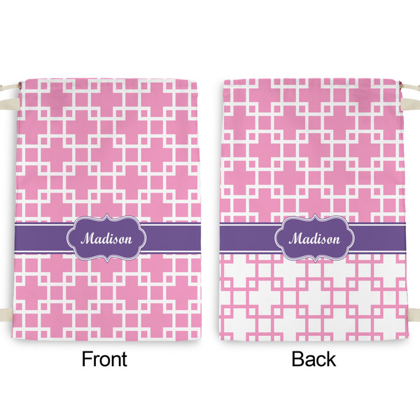 Linked Squares Large Laundry Bag - Front & Back View