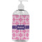 Linked Squares Plastic Soap / Lotion Dispenser (16 oz - Large - White) (Personalized)