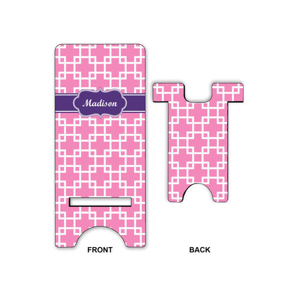 Linked Squares Large Phone Stand - Front & Back