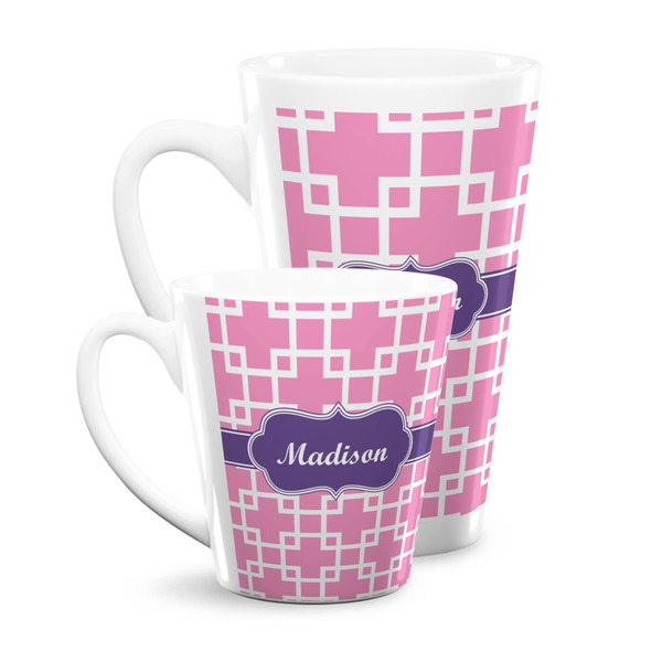 Linked Squares Latte Mugs Main