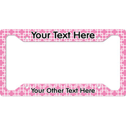 Linked Squares License Plate Frame - Style A (Personalized)