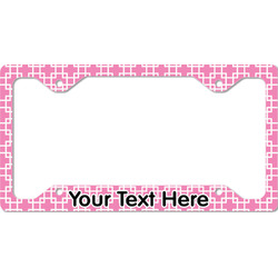 Linked Squares License Plate Frame - Style C (Personalized)