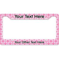 Linked Squares License Plate Frame - Style B (Personalized)