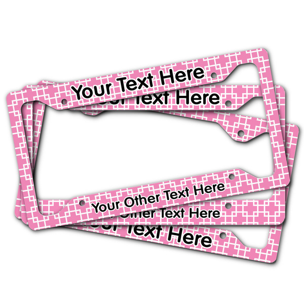 Linked Squares License Plate Frames - (PARENT MAIN)