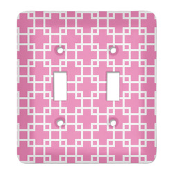 Linked Squares Light Switch Cover (2 Toggle Plate)