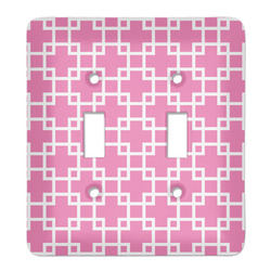 Linked Squares Light Switch Cover (2 Toggle Plate)