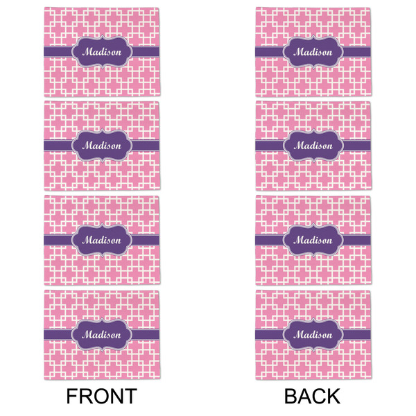 Linked Squares Linen Placemat - APPROVAL Set of 4 (double sided)