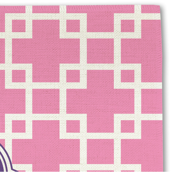 Linked Squares Linen Placemat - DETAIL