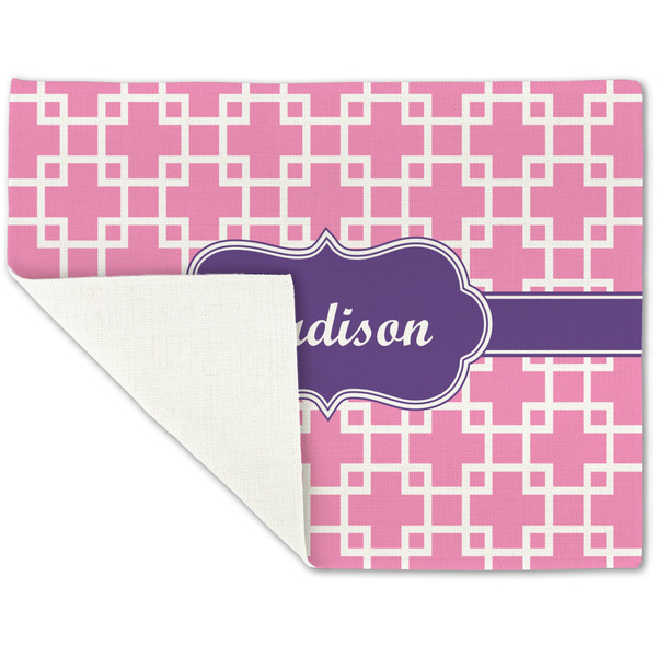 Linked Squares Linen Placemat - Folded Corner (single side)