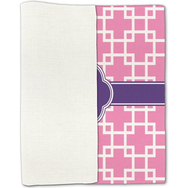 Linked Squares Linen Placemat - Folded Half