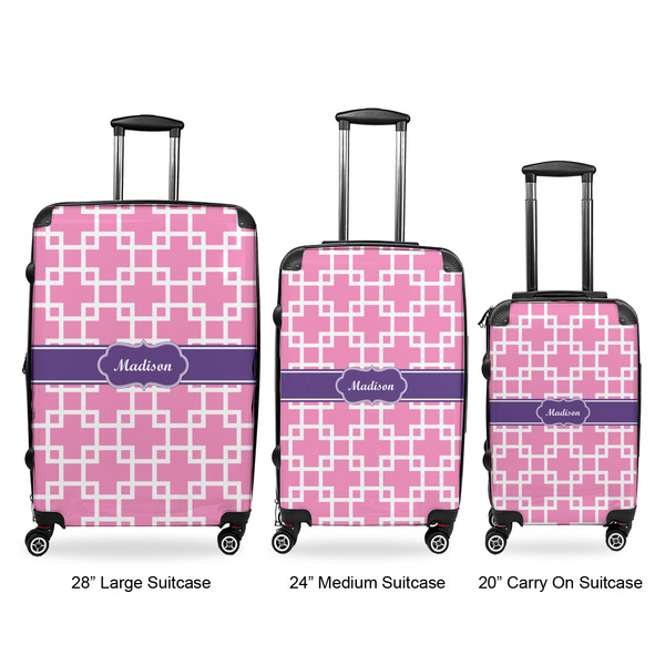 Linked Squares Luggage Bags all sizes - With Handle