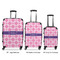 Linked Squares Luggage Bags all sizes - With Handle