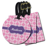 Linked Squares Plastic Luggage Tag (Personalized)