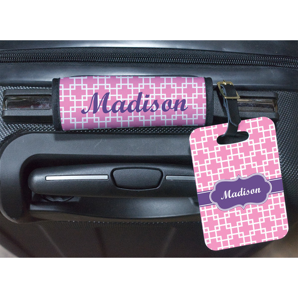 Linked Squares Luggage Wrap & Tag