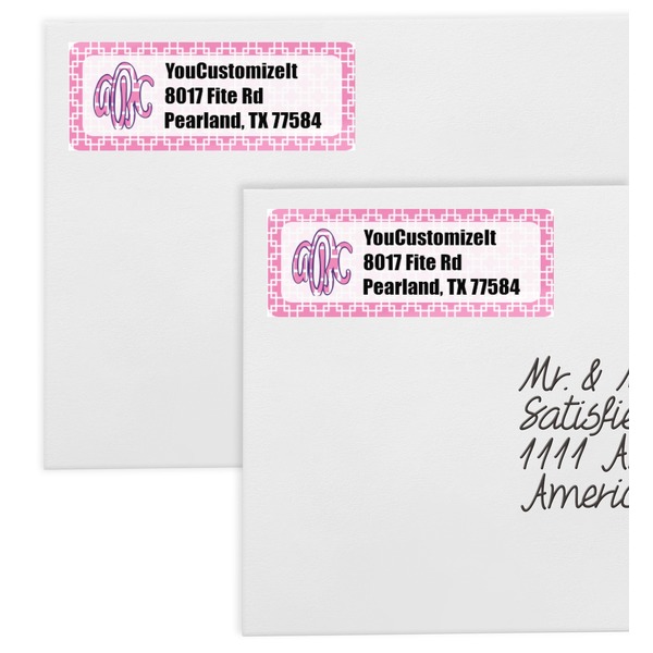 Linked Squares Mailing Labels - Double Stack Close Up
