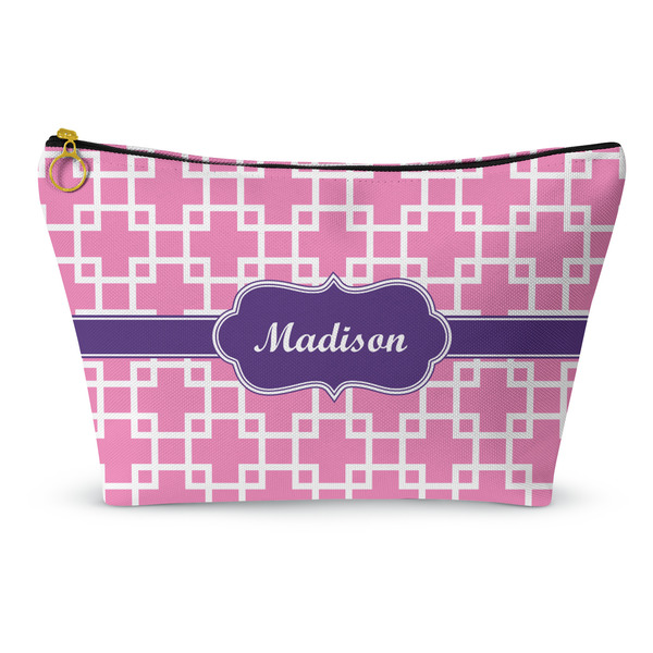 Custom Linked Squares Makeup Bag - Large - 12.5"x7" (Personalized)