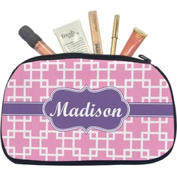 Linked Squares Makeup / Cosmetic Bag - Medium (Personalized)
