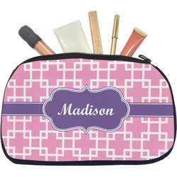 Linked Squares Makeup / Cosmetic Bag - Medium (Personalized)