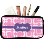 Linked Squares Makeup / Cosmetic Bag - Small (Personalized)