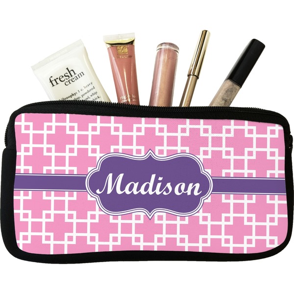 Custom Linked Squares Makeup / Cosmetic Bag - Small (Personalized)