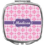 Linked Squares Compact Makeup Mirror (Personalized)