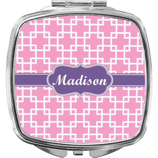 Custom Linked Squares Compact Makeup Mirror (Personalized)