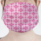 Linked Squares Mask - Pleated (new) Front View on Girl