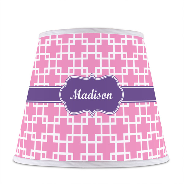 Linked Squares Poly Film Empire Lampshade - Front View