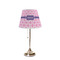 Linked Squares Poly Film Empire Lampshade - On Stand