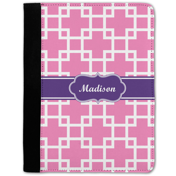 Custom Linked Squares Notebook Padfolio - Medium w/ Name or Text