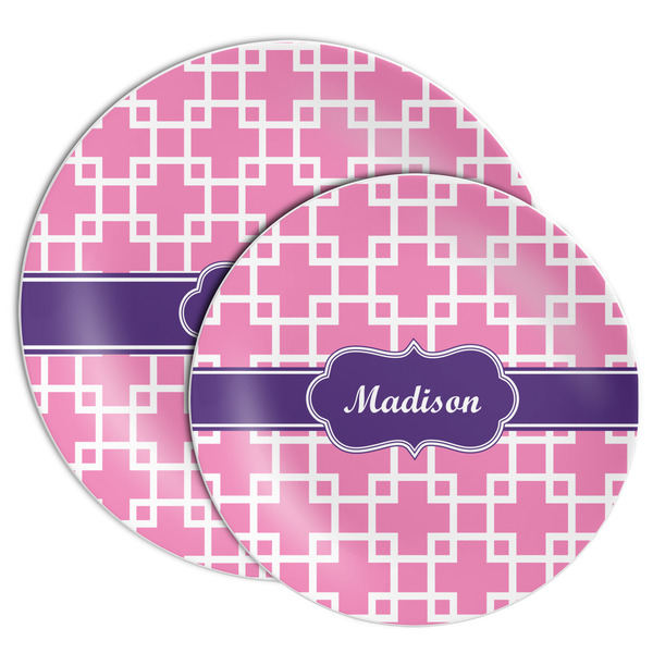 Linked Squares Melamine Plates - PARENT/MAIN