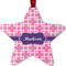 Linked Squares Metal Star Ornament - Front
