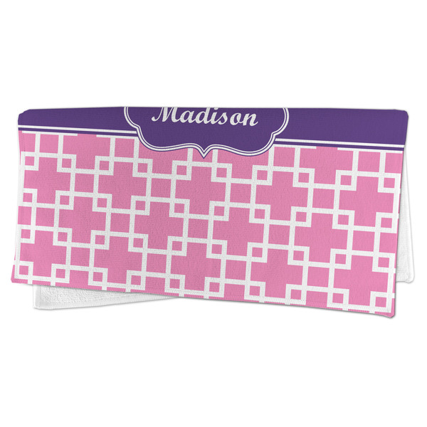 Linked Squares Microfiber Dish Rag - FOLDED (half)